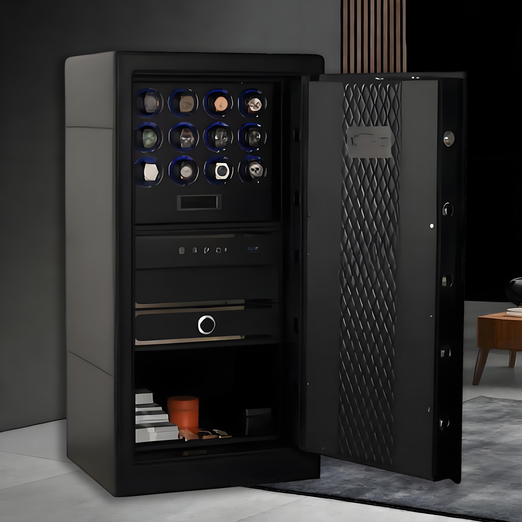 FBM12S3YM premium PU leather watch safe